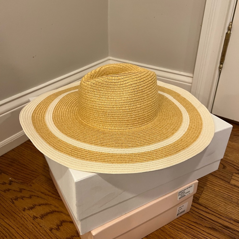 & Other Stories wide brim straw hat size small